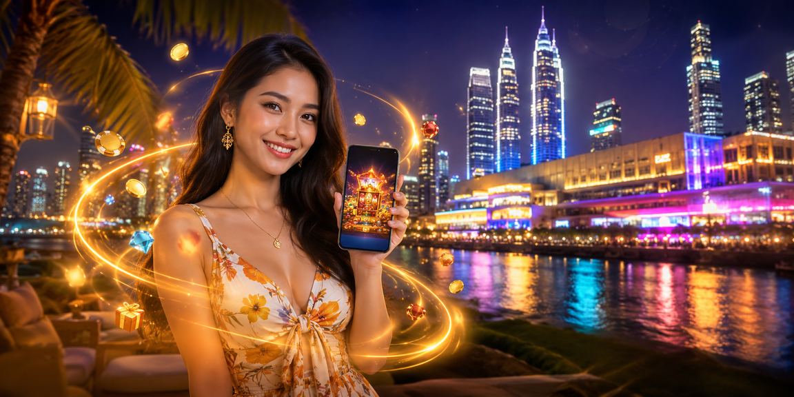Pemain kasino mudah alih di Kuala Lumpur mengakses e-sukan dan permainan 422 melalui telefon