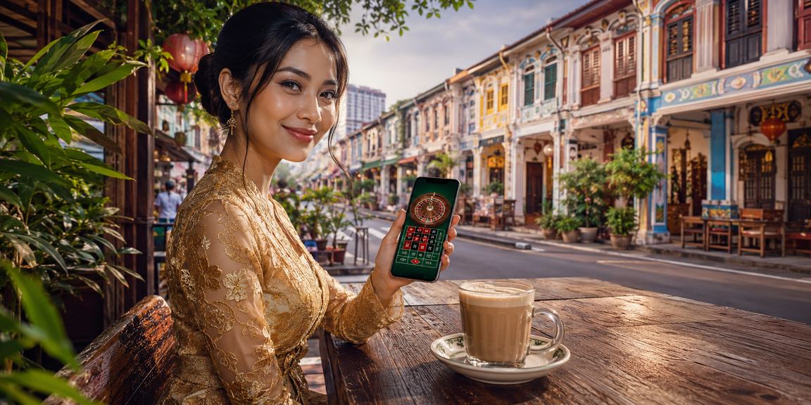 Permainan roulette di Pulau Pinang dengan pakaian kebaya dalam suasana kasino moden 422